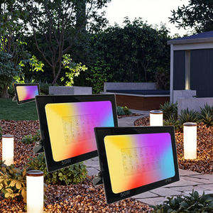Reflector LED de Control remoto inteligente con aplicación, 20W-100W, resistente al agua, IP66, RGBCW, cuerpo de aluminio de Color para jardín, fuente de alimentación de CA - Product Image 4