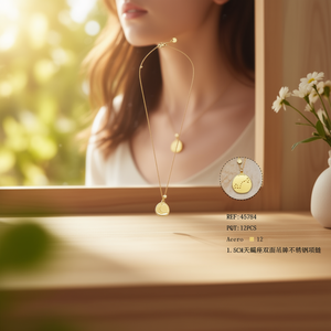 Collana con Ciondolo Zodiacale in Acciaio Inossidabile da 1,5 Cm per Donne - Product Image 2