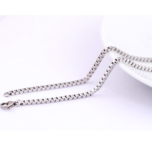 Collar de Cadena de Acero Inoxidable de 2 mm, 50 cm, 60 cm, para Uso Diario, Regalo, Diseño Geométrico - Product Image 4