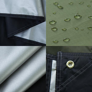 Lona de suelo rectangular de tela Oxford duradera para exteriores, impermeable, para camping, verde militar, negro, caqui - Product Image 4