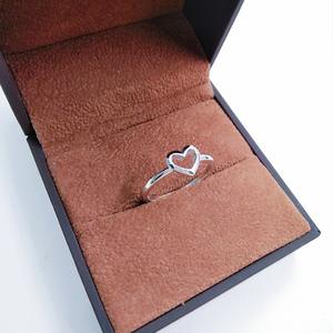 Heart Shaped <b>Ring</b> Alloy Electroplated Simple European American Style Women's Jewelry Gift Silver Rose Gold - Product Image 2