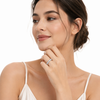 Bague éternité en diamant de laboratoire, forme alternée, plaqué or, bijoux de mariage