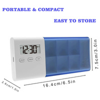 J & R nouveau dispositif médical domestique 7 grilles PP de qualité alimentaire USB Rechargeable Pop-up médecine stockage voyage poche boîte à pilules minuterie