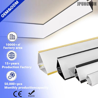 Diseño de Interiores, Perfil de Aluminio Lineal de 3 Metros para Iluminación LED en Esquinas de 45 Grados para Techos