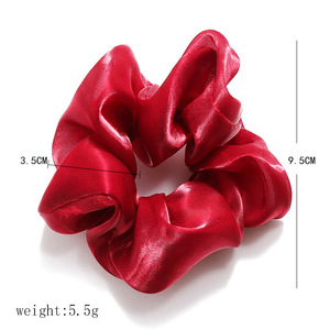Gran Oferta: Scrunchies Grandes de Satén de Seda para <span class=keywords><strong>Mujer</strong></span>, Elegantes, Vintage, Sencillos, Elásticos, para el Cabello, Accesorios de Goma - Product Image 2