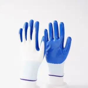 5mm nitrile gloves 13 gauge Polyester Lining Industrial Safety Hand Protective Nitrile Gloves