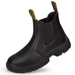 LB1079N-1 Best Selling Anti Smashing Waterproof Genuine <b>Leather</b> <b>Work</b> <b>Boot</b> with Steel Toe, Chelsea Safety <b>Boot</b> No Lace - Product Image 5
