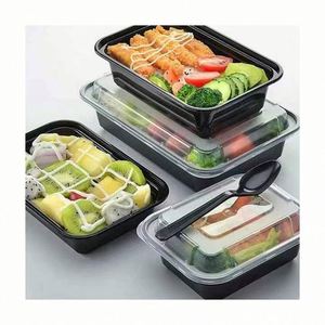 Boîte de rangement de 12/16 oz avec couvercle, contenants alimentaires rectangulaires sûrs, jetables et biodégradables - Product Image 5