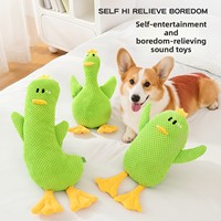 Nouveau jouet à mâcher en peluche résistant aux morsures et couineur en forme de canard pour Golden Retrievers et Corgis - Jouet pour chien pour compagnie et câlins