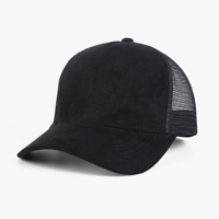 Gorra Trucker de Gamuza Sintética de 5 Paneles, Gorra Trucker de Malla de Poliéster Lisa, Estilo Verano Y2K, Unisex, con Logotipo Personalizado