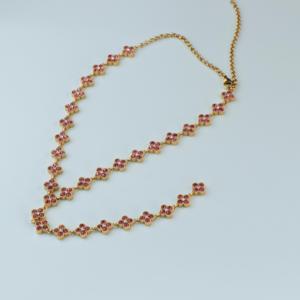 Vefiery Jewelry Mixed Style CZ Tennis Necklaces Gold & Silver Plated Stainless Steel Multicolor Stone Adjustable <b>Chain</b> Necklaces - Product Image 2