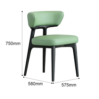 Vente directe d’usine design moderne et simple chaise à manger en cuir véritable de haute qualité éponge en forme spéciale chais