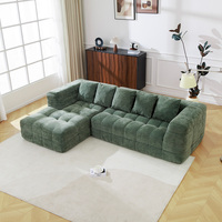Pabrik OEM Sofa Vakum Terkompresi, Sofa Modular Mewah Cloud Couch, Sofa Bed L-Shaped Tanpa Rangka ODM dalam Kotak
