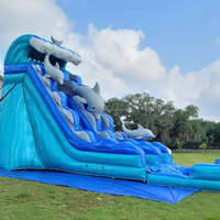Toboggan aquatique gonflable avec piscine pour location événementielle