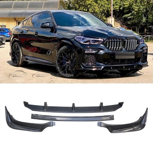 Carbon Bumper Front Lip Chin Spoiler Front <b>Splitter</b> for BMW G06 X6M G05 X5M 2019+ - Product Image 4