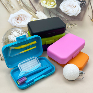 Customizable Plastic Dental <b>Cleaning</b> Care Kits Portable Travel <b>Teeth</b> Set Detachable Toothbrush Interdental Brush Storage Case - Product Image 2