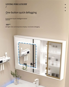 <span class=keywords><strong>Mobile</strong></span> <span class=keywords><strong>da</strong></span> <span class=keywords><strong>Bagno</strong></span> Moderno <span class=keywords><strong>con</strong></span> Lavabo Integrato Senza Soluzione di Continuità e Specchio a LED, Armadietti <span class=keywords><strong>da</strong></span> <span class=keywords><strong>Bagno</strong></span> di Lusso - Product Image 3