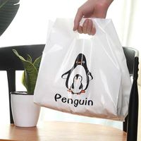 Sacs de shopping en plastique pliables avec impression de logo personnalisé, découpe à la forme, poignée, sacs de shopping pour boutique, vente au détail