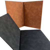 Personnalisez votre porte-menu en cuir PU de format lettre avec 12 couleurs, couverture rembourrée pour menu de restaurant, porte-certificat