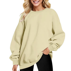 Custom Logo Women Oversized <b>Fleece</b> <b>Sweatshirt</b> for Winter Fashion Wholesale Plain Cotton Women Pullover <b>Sweatshirt</b> - Product Image 3