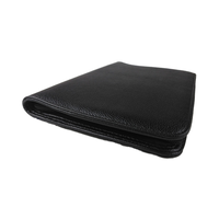   Portafolio de Cuero A4 Personalizado para Hombre, con Cierre, para Archivos, Productos de Arte, Documentos de Negocios, Carpeta para Libros, con Bolsillos