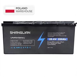 Batterie LiFePO4 25,6 V 200 Ah, batterie au lithium rechargeable 5120 Wh avec BMS intelligent, idéale pour l'alimentation de secours, le camping et l'utilisation marine. - Product Image 1