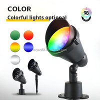 Lampes Paysagères LED RGB 5W en Aluminium Étanche IP65 à Changement de Couleur Projecteurs Extérieurs pour Jardin Mur Arbre & Maison