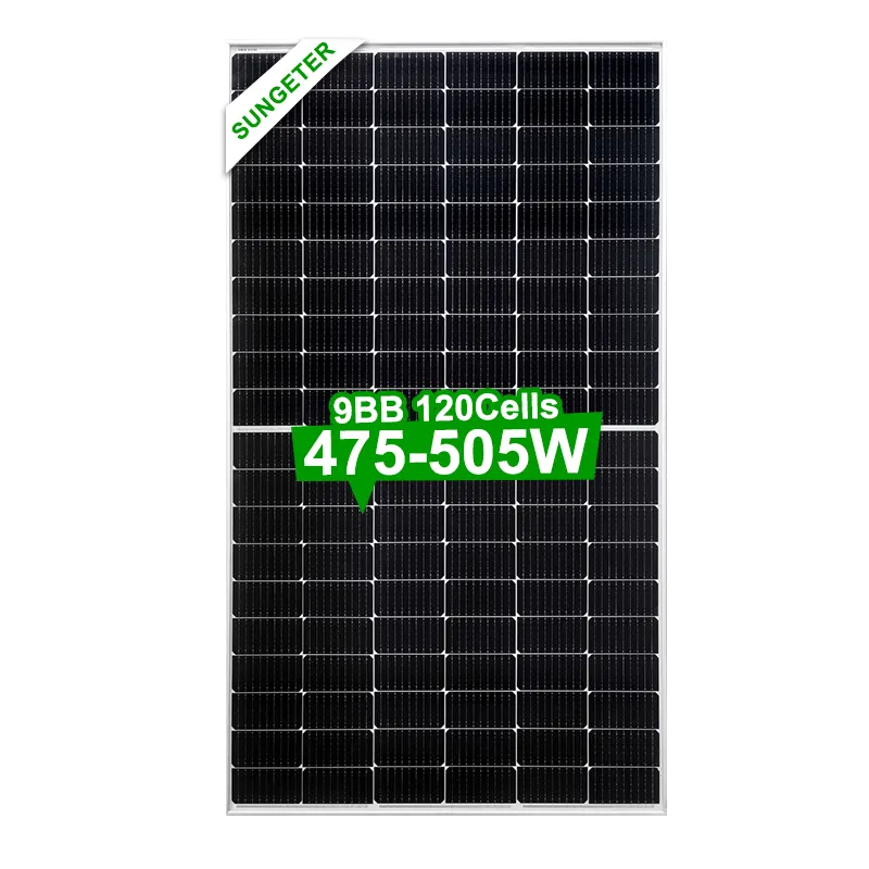 Yarım hücreli güneş panelleri yüksek verimli fotovoltaik paneller 475-505W ev fotovoltaik modülleri için uygundur