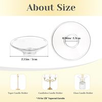 Bobeches en verre pour chandeliers, protège-gouttes de bougie de mariage, anneaux anti-gouttes pour bougies coniques, attrape-cire