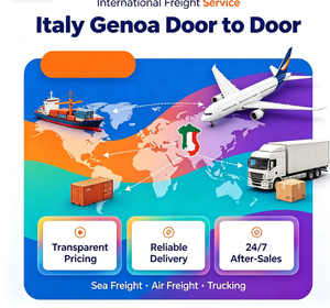 บริการขนส่งสินค้าทางอากาศและทางเรือแบบ Door-to-Door ไปยังเมืองเจโนวา ประเทศอิตาลี ราคาแข่งขัน บริการโลจิสติกส์ครบวงจร และบริการลูกค้าออนไลน์ตลอดวัน - Product Image 2