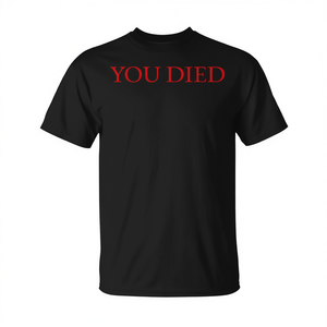 Camiseta de Juego de Rol con Mensaje 'You Died', Categoría Promocional - Product Image 2