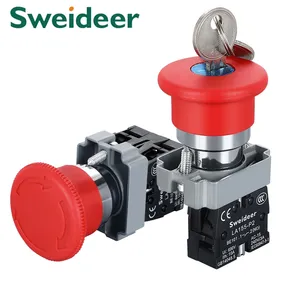 22 Mét nấm dừng khẩn cấp Nút chuyển đổi XB2-BS542 bs442 bs642 BS142 10A Key dừng khẩn cấp nút nguồn chuyển đổi khởi động chuyển đổi - Product Image 3