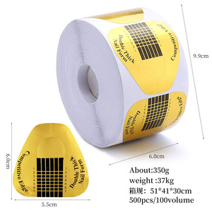 500 Unidades de Soporte de Papel de Aluminio Dorado para Uñas, Adhesivo para Sistema Dual de Uñas, para Extensión de Uñas - Product Image 6