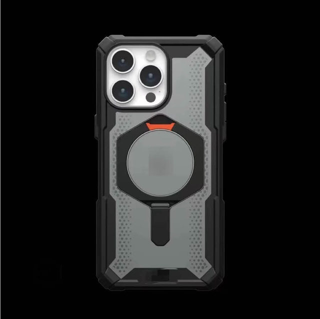 Compatible Plastic Phone Case for iPhone 16 15 Pro Max Shockproof Magnetic Stand with Pivot Feature Case