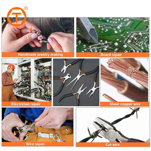 Herramienta pequeña para hacer joyas, doblado de alambre, cadena de aguja larga de 4,5 pulgadas, combinación de nariz, juego de Mini alicates de precisión de corte - Product Image 3