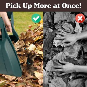 Plastic Bladschepjes En Klauwen Stevige Ergonomische Grip Grote Handmatige Tuinharkgrijpers Voor Het Verwijderen Van Bladgras - Product Image 2