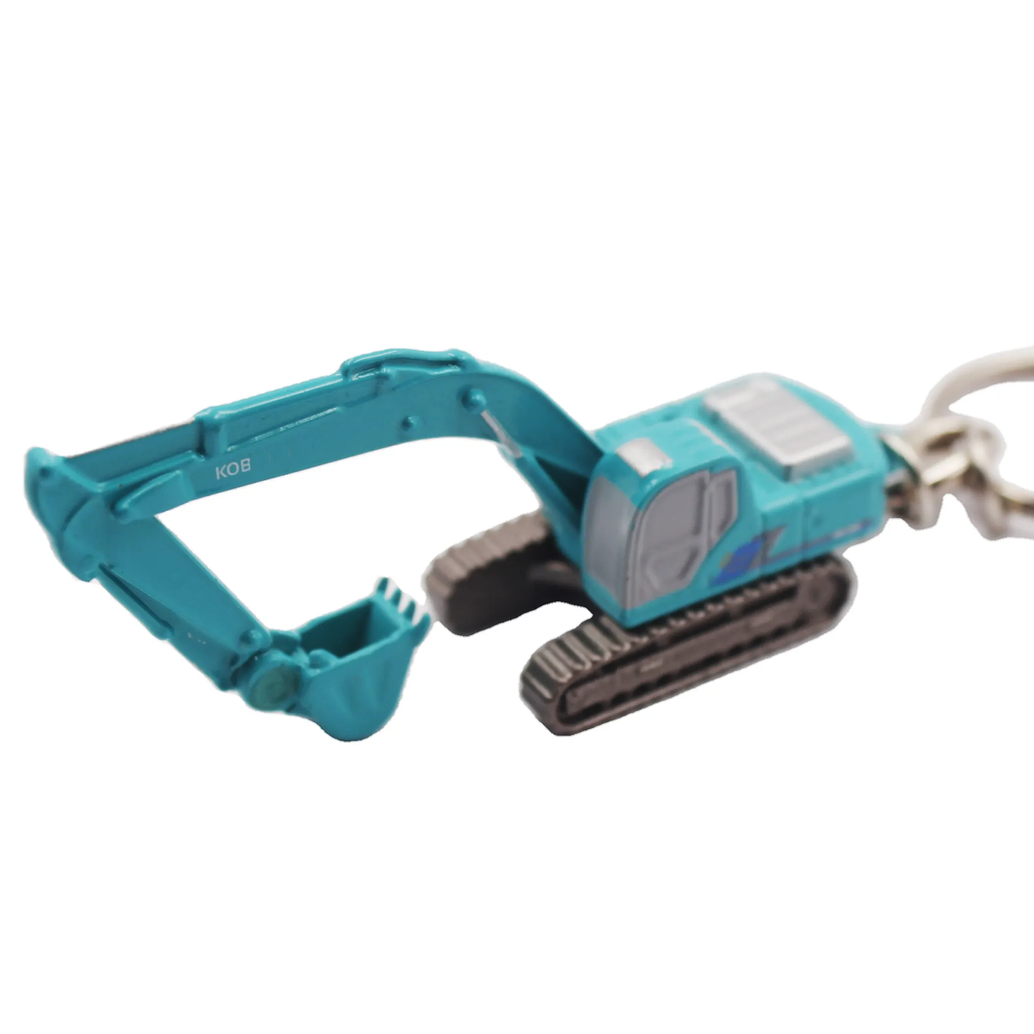 Promocional personalizado 3D diseño excavadora de juguete clave cadena para excavar la construcción regalo