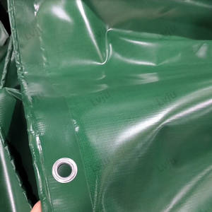 LVJU rivestito teloni per camion copertura telone vinile <span class=keywords><strong>Pvc</strong></span> Heavy Duty rinforzato 1000d 18oz tessuto - Product Image 5