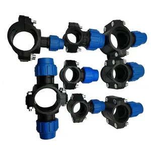 High Quality Pvc Pe Pipe Fittings Saddle Clamps Pp Material Clamp Saddle For Irrigation