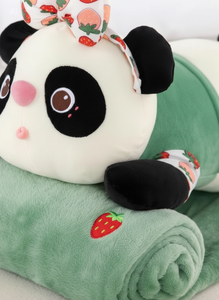 Peluche per Bambini a Forma di <span class=keywords><strong>Panda</strong></span>, Cuscino e Coperta 2-in-1, Cuscino per Pisolino con Imbottitura in Cotone PP per Ufficio e Casa, Vendita all'Ingrosso - Product Image 4