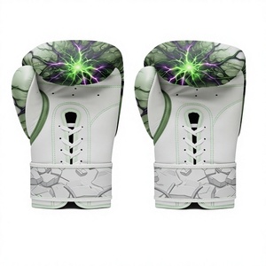 Boxing <b>Gloves</b> Real Leather Non-Slip Sublimation Print Lace-Up Closure Breathable Adult Unisex Training <b>Gloves</b> - Product Image 3