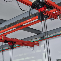 Système de grue SEVENCRANE 500 kg avec palan électrique et moteur, pont roulant léger pour levage en petite atelier
