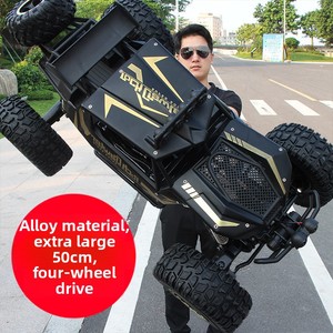 Voiture RC en alliage d'or de grande taille 50 cm, 4x4, tout-terrain, en métal, avec LED, autonomie de 30 minutes, résistante aux chocs - Product Image 4