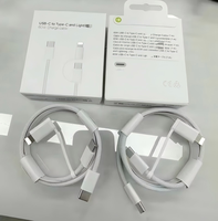 Kabel USB-C ke C dan L 2 in 1 Pengisian Cepat Bahan Nilon Kepang PD 60W untuk Transfer Data Android Samsung Grosir