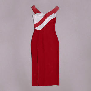 Robe de soirée longue rouge, épaules dénudées, élégante, moulante, pour femmes, nouvelle collection <span class=keywords><strong>2022</strong></span>, C3099 - Product Image 5