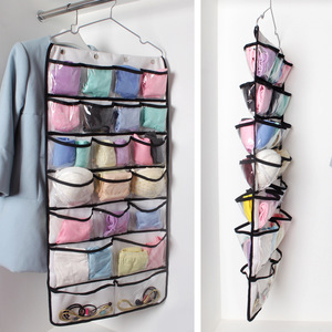 Organisateur de <span class=keywords><strong>placard</strong></span> suspendu avec 42 poches, pour sous-vêtements, bas, soutien-gorge et chaussettes, en tissu non tissé, double face, gain de place - Product Image 6