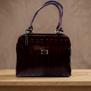 Bolso de Mano Casual de Cuero Genuino para Mujer, Elegante, Suave, Duradero, Gran Capacidad, Color Marrón Pulido, Cierre de Cremallera, Correa Cruzada - Product Image 4