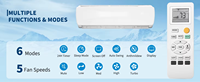 Climatiseur Split KANION 12000 BTU Inverter R32 Eco Mural Réversible Pompe à Chaleur 220-240V 50Hz Salon Chambre Bureau