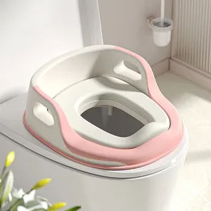 Kursi toilet empuk kustom bayi, dudukan latihan dengan sandaran lengan