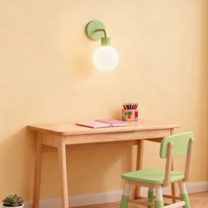 Lampe murale industrielle E27 Led, abat-jour blanc, corps en plastique, commande par interrupteur, pour la décoration de la chambre à coucher et du couloir - Product Image 3